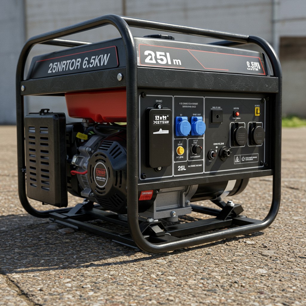 Un groupe électrogène de chantier en fonctionnement.