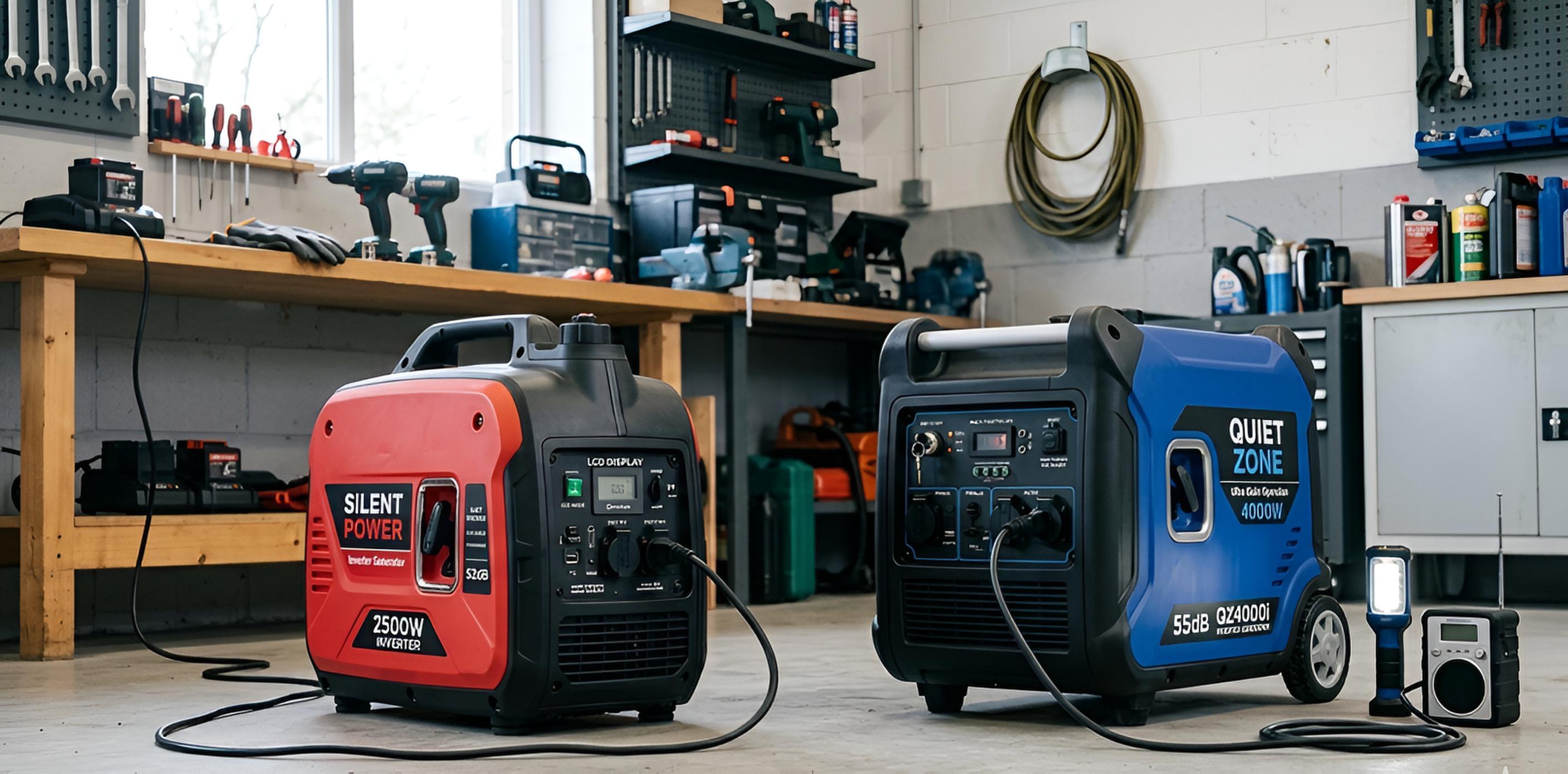 Comparaison entre deux modèles de groupes électrogènes Inverter silencieux.