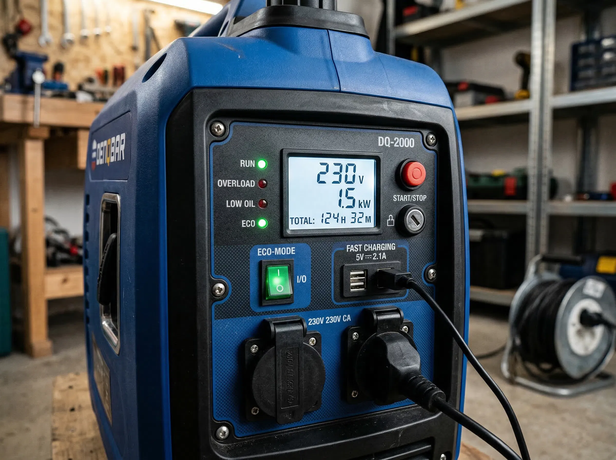 Zoom sur les fonctionnalités numériques d un groupe électrogène Denqbar.